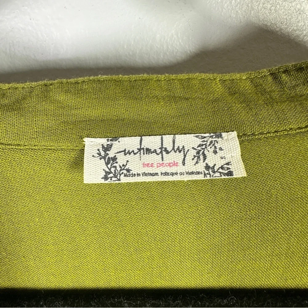Free People Intimately Green Boho Tunic sz S